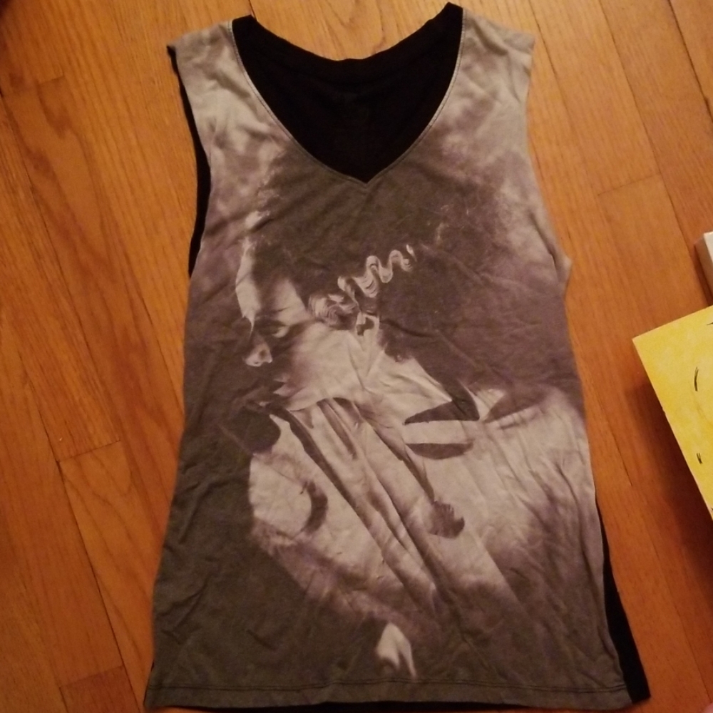 Bride of Frankenstein V Neck Tank Top